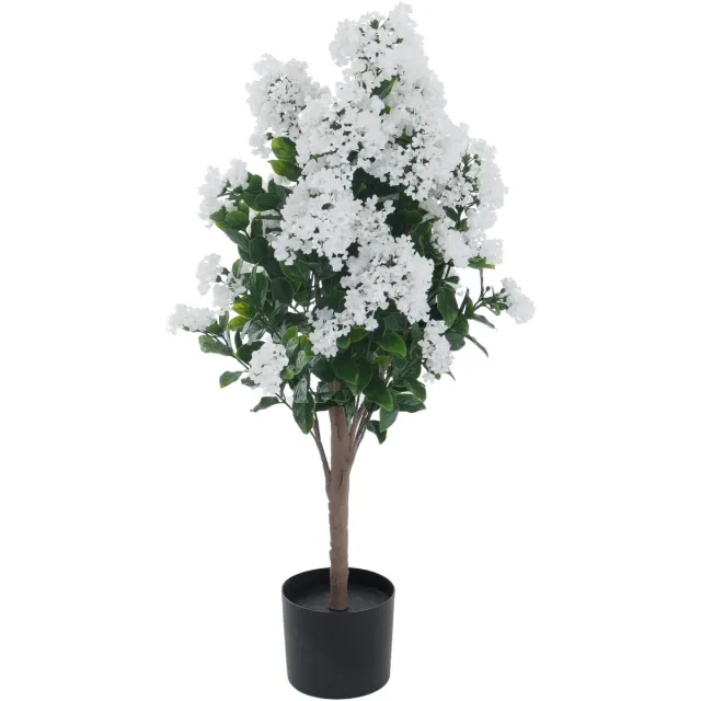 MCW Kunstsering MCW-Q87, decoratieve kunstsering, kunstboom, kunstplant, voor buiten, polyethyleen, 95x40x40 cm ~ wit
