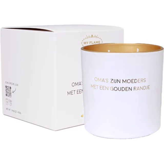 My Flame Sojakaars - Oma‘s Zijn Moeders Met Een Gouden Randje - Cadeau - Moederdag Wit