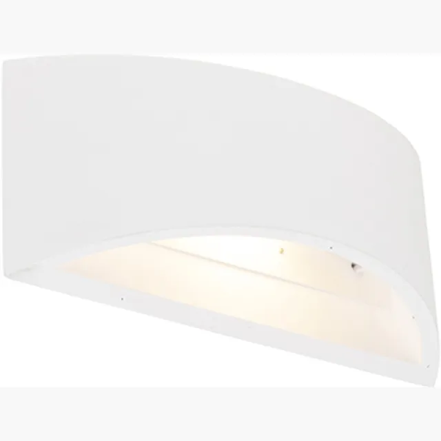 QAZQA tum - Moderne Wandlamp voor binnen - 1 lichts - D 8.5 cm - Wit - Woonkamer | Slaapkamer | Keuken