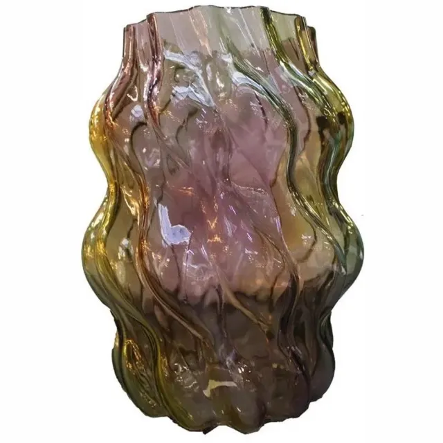 Diga Colmore Boutique Trukado - Diga Colmore Vaas 24cm organisch gedraaid design green/yellow/pink
