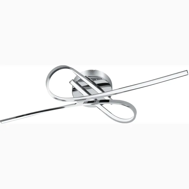EGLO Selvina Plafondlamp - LED - 69 cm - Chroom Chroom;Wit