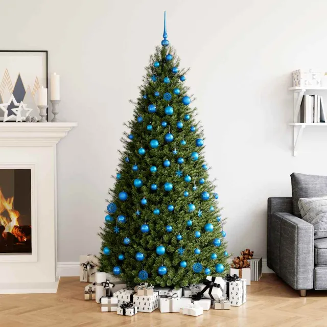 vidaXL 111-delige Kerstballenset polystyreen blauw