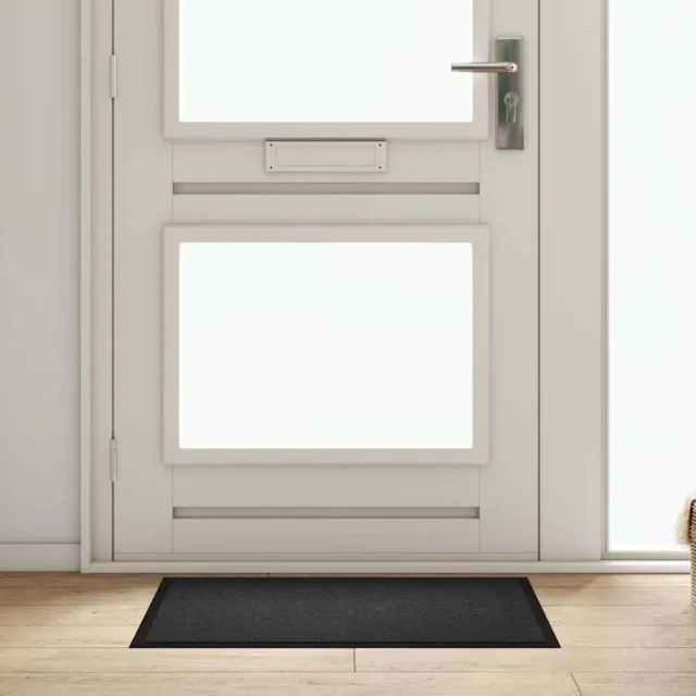 vidaXL Deurmat Antraciet 60 x 80 x 1.2 cm Teddy Stof Anthraciet