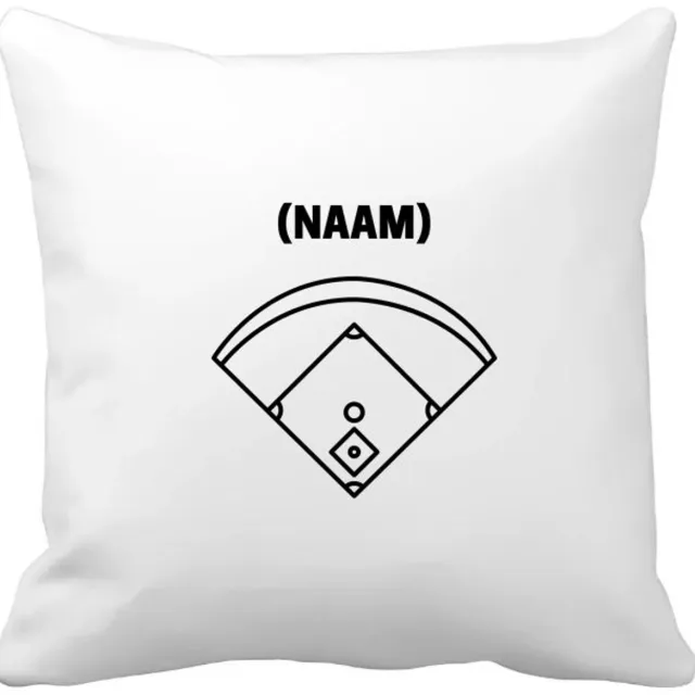 Akyol honkbal met eigen naam Kussen hoes - Honkbal - honkballer - sport - 40 bij 40 cm Multicolor