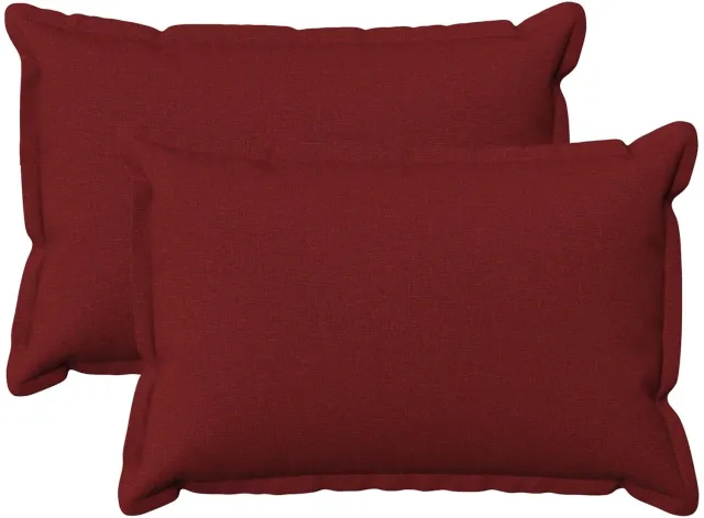 vidaXL Dekenkussen - 2 - st - HOUTEN - Wijnrood - 50 - x - 75 - cm - Faux - Linnen