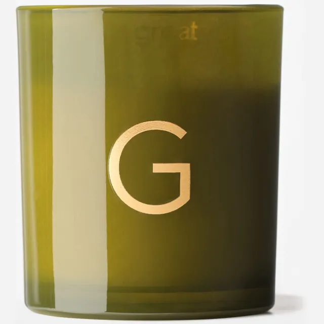 HEMA Kaars in glas ⌀8x9cm letter G (groen)