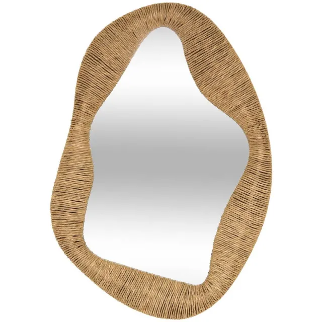 Atmosphera Créateur d'intérieur® Sanoa ovale spiegel 4,5 x 96,5 cm, beige Beige lin