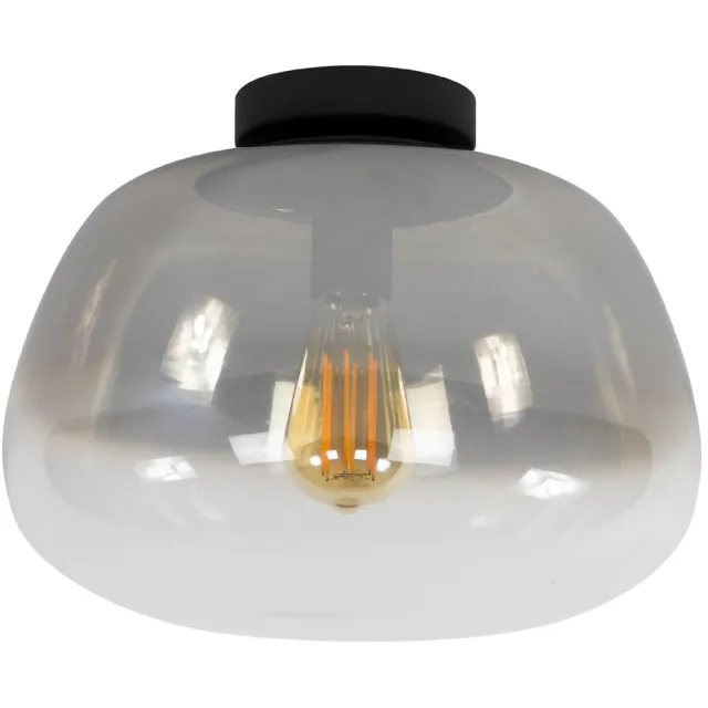 Nest of Nora Plafondlamp Tava - 1-lichts E27 - Glas - Smoke grey Donkergrijs