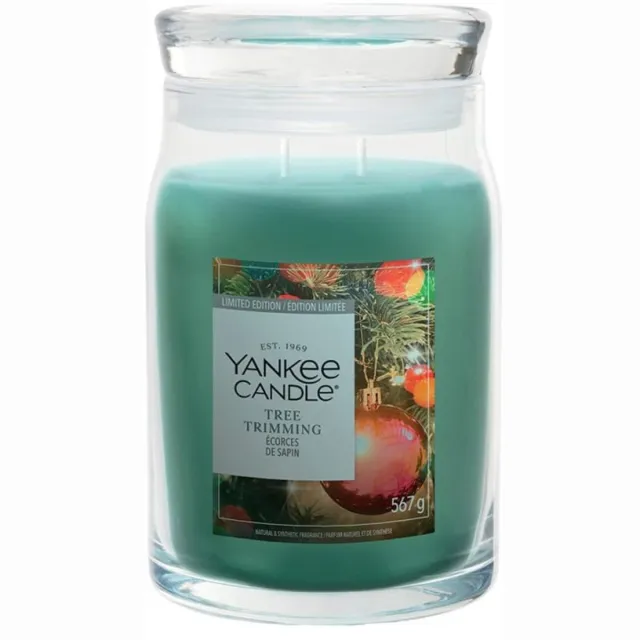 Yankee Candle Tree Trimming Large Jar - tot 90 branduren Groen