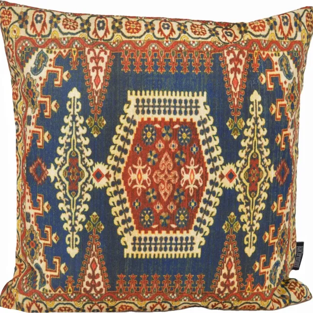 Gek op Kussens! Sierkussen Persian Print #2 | 45 x 45 cm | Katoen/Linnen Blauw-Rood