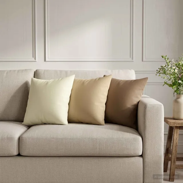 vidaXL Plaid kussen 2 st HEERLEN Beige 35 x 35 cm Polyester
