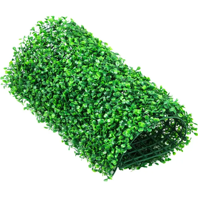 Vevor Set van 12 Kunsthaagblad Tuinplanten Muurhagen 248 x 248 mm Groen