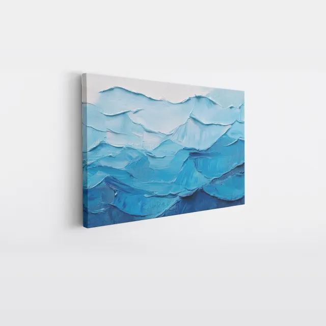 Saammp Canvas Schilderij - Grof verf - Abstract - 120x80 - Foto op canvas - Wanddecoratie - Muurdecoratie Woonkamer - Slaapkamer decoratie - Canvas Print Multicolor