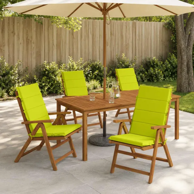 vidaXL Kussen voor stoel met hoge rug GEMERT 6 st 100% Polyester groen