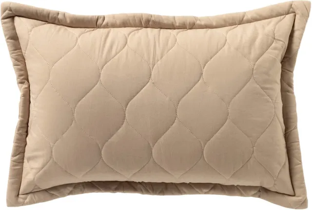 Dutch Decor ROMEE - sierkussen 30x50 cm - golfdessin - Irish Cream - beige - Inclusief binnenkussen - Luxe kussens voor woonkamer & bank