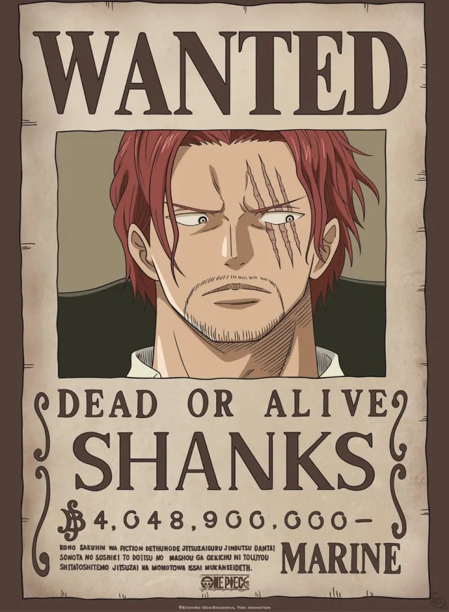 ABYSTYLE Poster One Piece - Wanted Shanks 38x52cm Divers