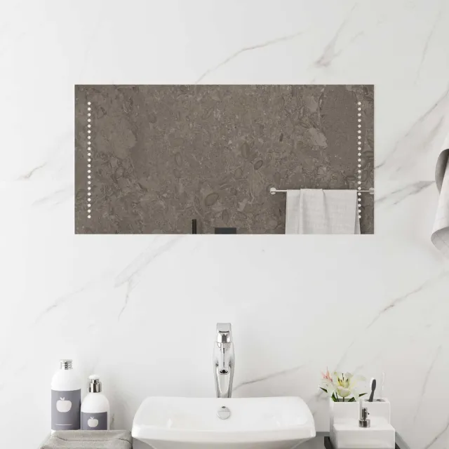 vidaXL LED Badkamer Spiegel Doorzichtig 80 x 40 cm gehard glas Transparent