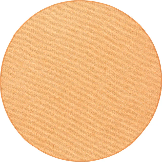 Snapstyle Vloerkleed Sisal Natuur Rond Oranje
