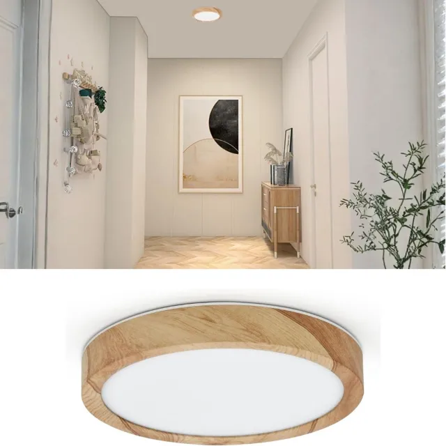 Br@ndless Badkamerlamp - Plafoniere Badkamer - Plafond Plafondlamp - 18x18x2 - Bruin en Wit