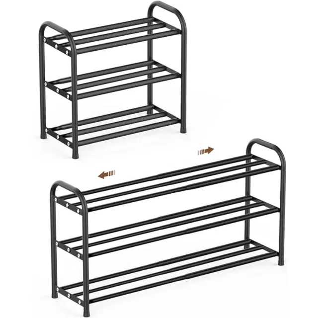 DYVNS® Shoe Cabinet - Schoenenrek - Storage Rack - Voor in de Hal - Uittrekbaar Zwart