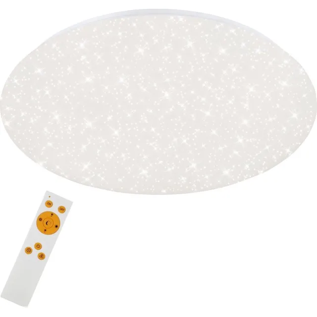 Briloner Verb - Plafonnière dimbaar - plafondlamp met sterdecoratie - kleurtemperatuur instelbaar - LED - 48 W - 4000Lm - Ø49,5cm wit