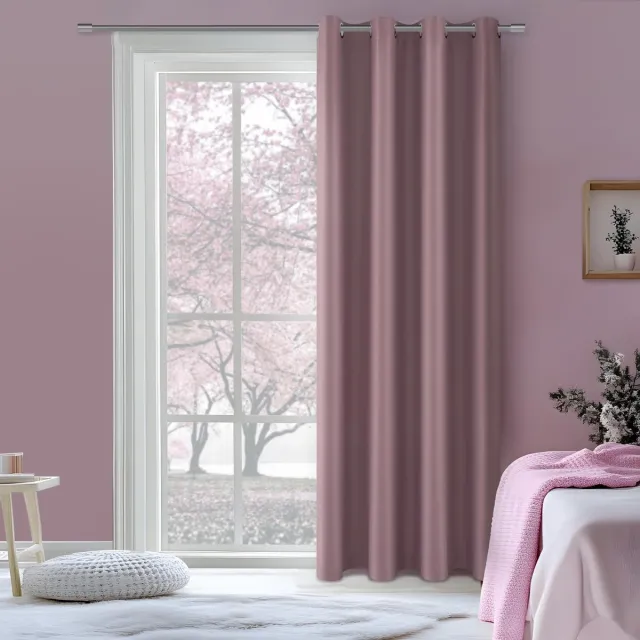 Unyqoos Elegant Verduisteringsgordijn met Geïntegreerde Warmte- en Geluidsisolatie voor Comfortabel Wonen Roze