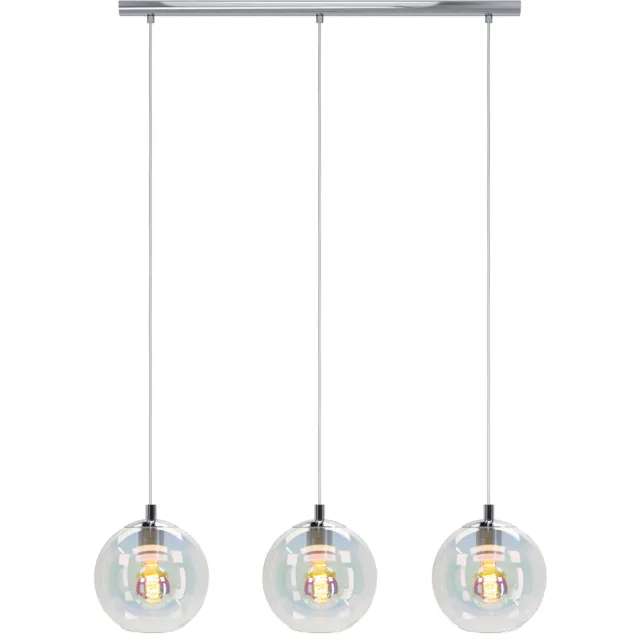 EGLO Ariscani 2 Hanglamp - E27 - 76,5 cm - gekleurd glas - Chroom Chroom;Gekleurd;