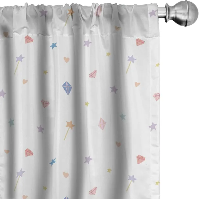 ABAKUHAUS Fantasie Voorhangen – 2x75x245 cm – microvezel – multicolor Mehrfarbig