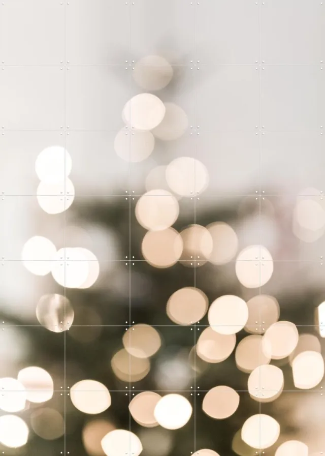 IXXI Christmas Lights 1, Mareike Böhmer - 100 x 140 cm - Grote wanddecoratie en posters - Fotografie, Abstract, Slaapkamer, Eetkamer, Woonkamer Wit