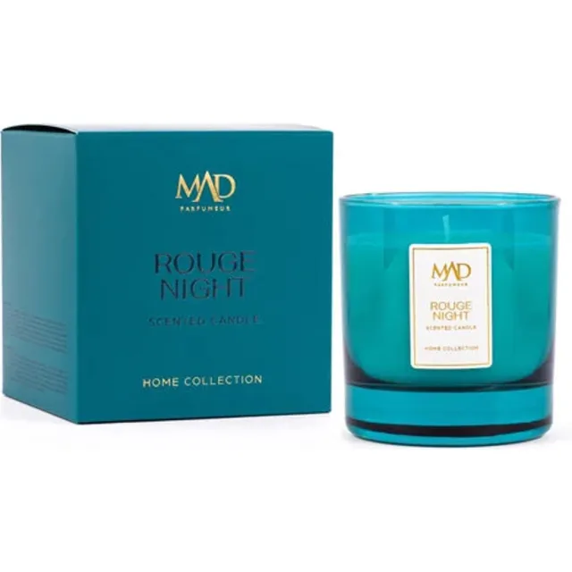 MAD PARFUMEUR Rouge Night Geurkaars 200 Gram - Geurkaarsen - Bloemig & Amber Sfeer Wit