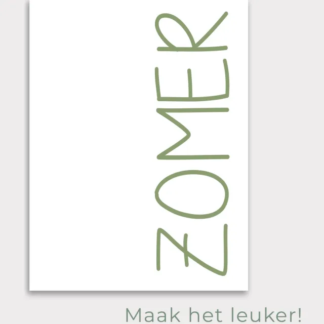 Maak het leuker Tuinposter Zomer | Garden Green - Posters voor in de tuin - Tuindecoratie - Tuinposter - 45 x 60 cm Meerkleurig