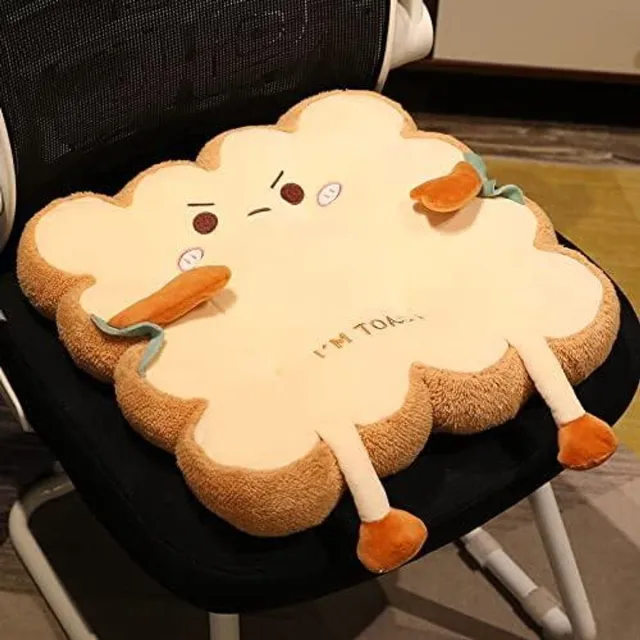 Daity 1 stuk - kussen - toastkussen - schattig pluchen speelgoed - leuk voedsel pluchen kussen - geschikt voor kantoor - slaapkamerstoel - Valentijnsdag - Kerstmis verjaardagscadeau (40*40cm) oranje