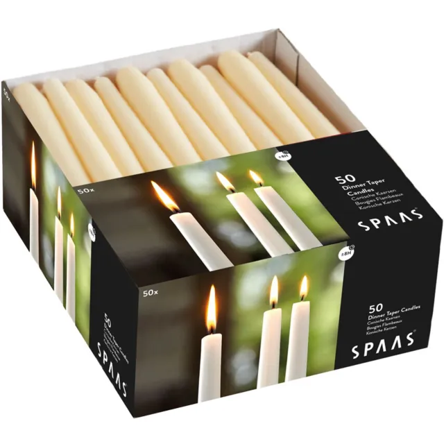 Spaas Festilux dinerkaarsen 50 stuks - Ivoor
