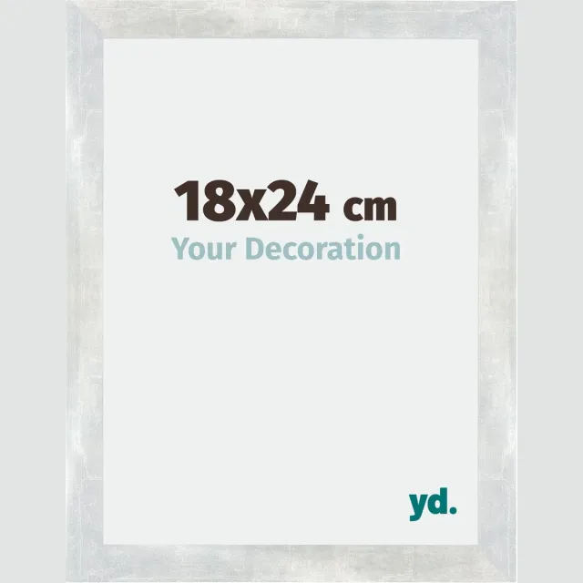 yd. Your Decoration - Fotolijst 18x24 cm - MDF - Zilver Glanzend Vintage - Mura
