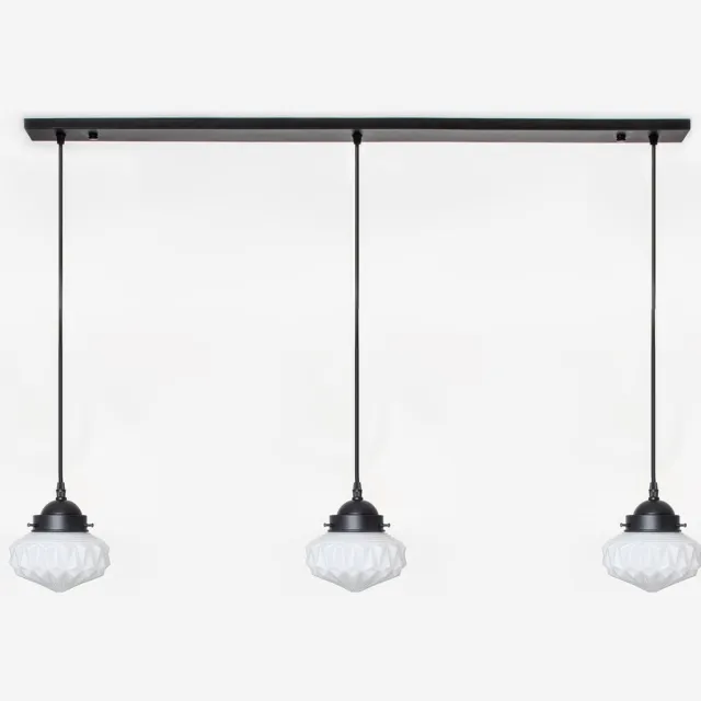Coloured by Art 3 x Eternal Star lampen aan plafondbalk Moonlight - Art Deco Trade Zwart