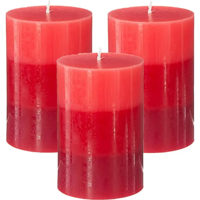 Atmosphera Geurkaars Nina - 3x stuks - Rood fruit - 45 branduren - 7 x 10 cm