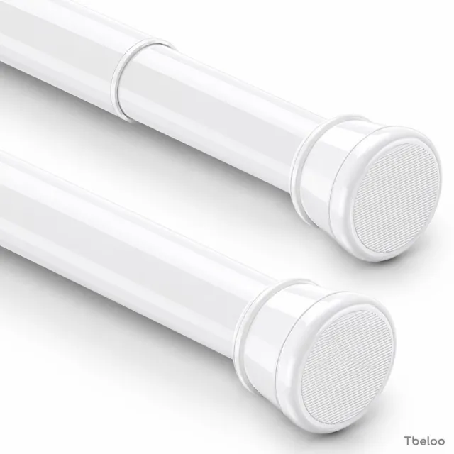 Tbeloo Gordijnstang Zonder Boren - Telescoopspanstang 83-160 cm Wit - Badkamer, Raam, Kledingkast - Diameter 25 mm
