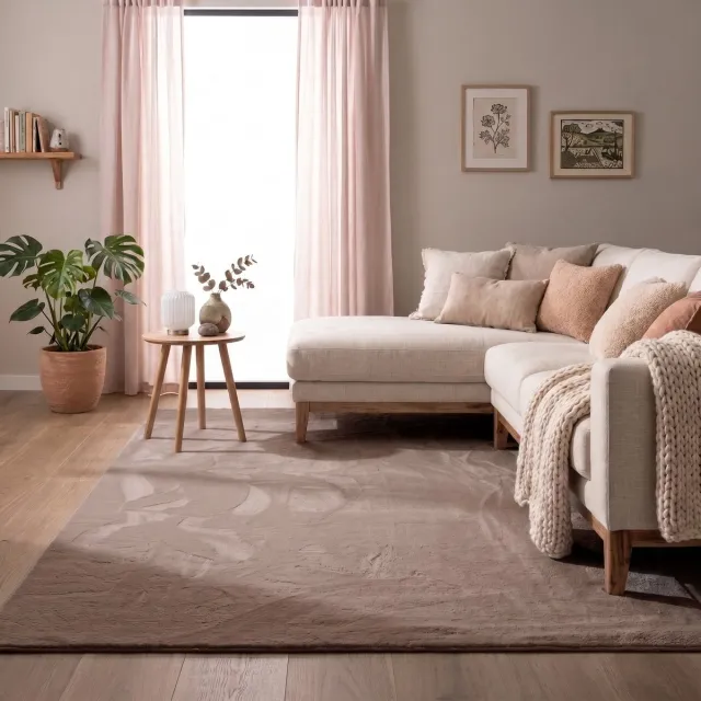 NATURL. Zacht laagpolig vloerkleed - Cozy Taupe - 150x230cm