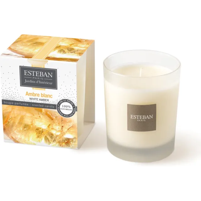 Esteban Ambre Blanc Geurkaars 170g Wit