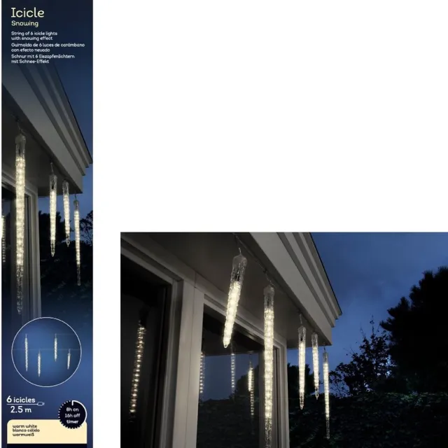 Lumineo IJspegel verlichting LED Warm Wit - lengte 250 cm - 76 lichtjes - Voor buiten of Binnen