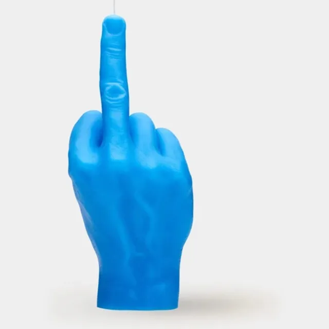 CandleHand F*CK you - blue Blauw