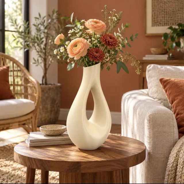 Vaasje by Iris Vaas Deco 26 cm Bone white