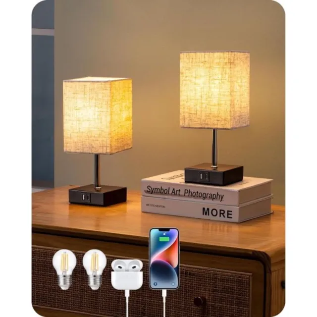 Thuys Bedlampjes Hoofdbord - Leeslampjes - Bedlamp Slaapkamer Volwassenen - 2 Stuks - Zwart Goud