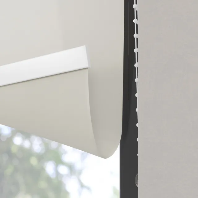 Dutchblinds Rolgordijn - lichtdoorlatend - Parel Wit - 225x190cm - Raamdecoratie op maat
