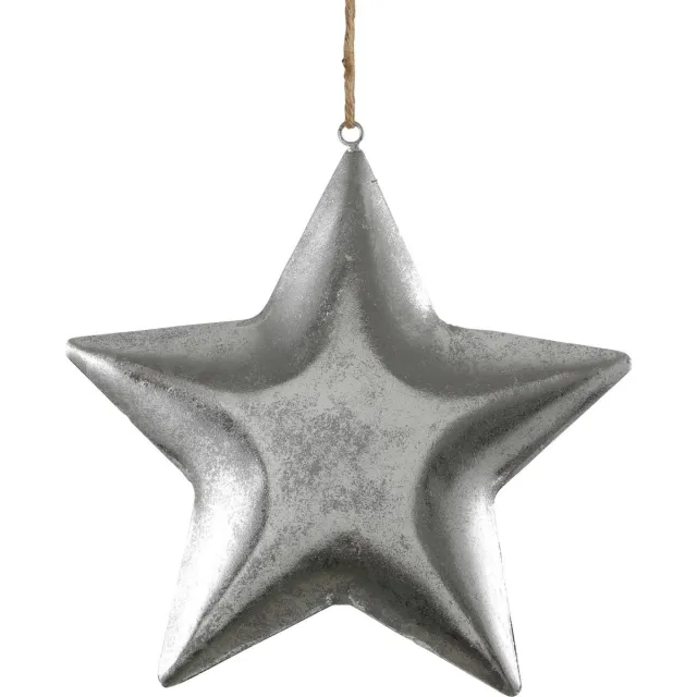 House of Seasons Kerstboomhanger Ster 27 Cm Zilver