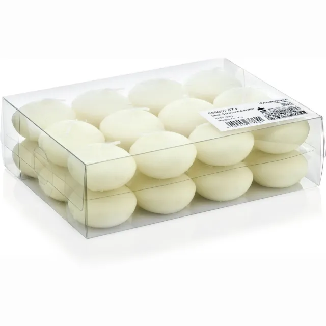 Trend Candles Drijfkaarsen - 24x - creme wit - 4,5 cm - 4 branduren