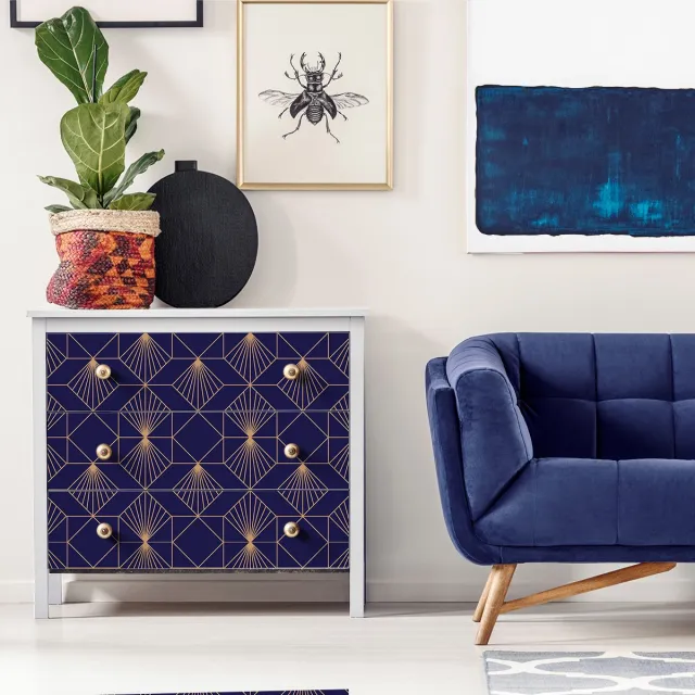 Ambiance Sticker Scandinavische meubelsticker, Detrich-stijl, 60 x 90 cm Multi color