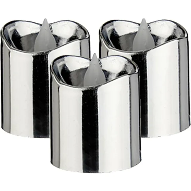 Giftdecor Gift Decor - LED waxinelichtjes - 6x - zilverkleurig - incl. batterij