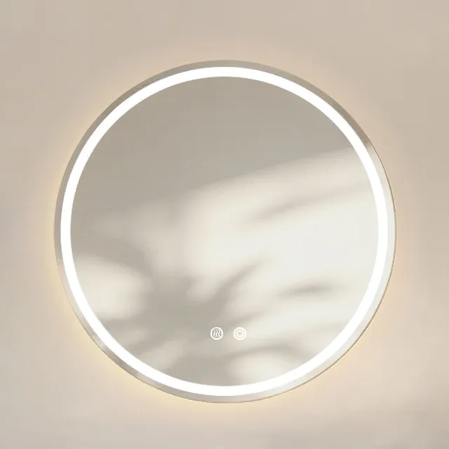 FloraGrace Badspiegel – Rond 60 Cm – Led Verlichting – Glas – Silver – Wandspiegel Voor Badkamer Met Anti Condens En Dimbaar Licht