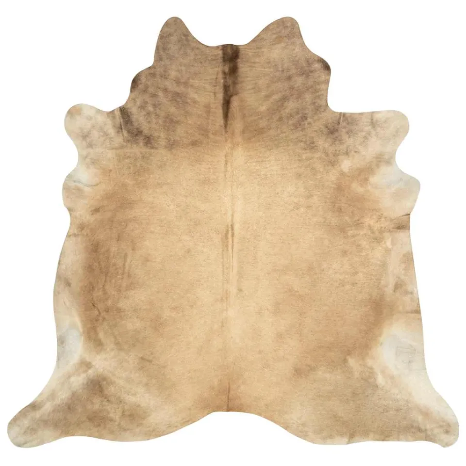 vidaXL Vloerkleed 150x170 cm echte runderhuid beige, foto 3